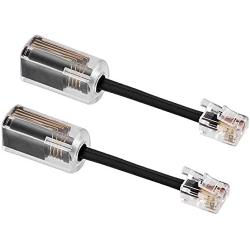 Telephone Cord Detangler, Uvital Anti-Tangle Telephone Handset Cable 360 Degree Rotating Landline Swivel Cord Untangler Black (2 Pack)