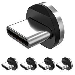 Magnetic Connector Tips Head for Type C Android Devices (5 Pack), Terasako Magnetic Phone Cable Adapter for Samsung Galaxy S8 S8 Plus, Google Pixel/Pixel XL, Nexus 6P/5X, OnePlus