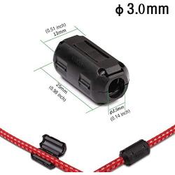 Clip-on Noise Filter,VSKEY [10pcs 3mm] Anti-interference High-Frequency Ferrite Core Choke Clip for Telephones,Tvs,Speakers,Radio,Audio Equipment Noise Suppressor (3mm Inner Diameter)