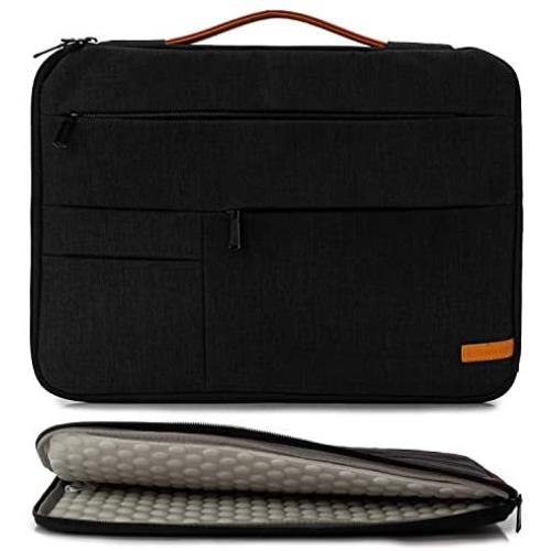 KINGSLONG 15 15.6 Inch Laptop Sleeve Case Bag, Slim Lightweight Laptop Computer Notebook Ultrabooks Carrying Case Handbag Cover for Men Women Fit for Acer Dell Lenovo HP Toshiba ect, Black
