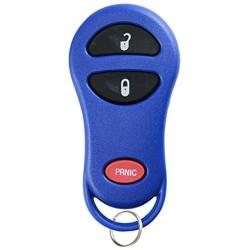 KeylessOption Keyless Entry Remote Control Car Key Fob Replacement for GQ43VT17T, 04686481 -Blue