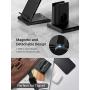 Seneo Wireless Charger, 3 in 1 Wireless Charging Station for Apple Watch, AirPods, Detachable and Magnetic Wireless Charging Stand for iPhone 11/11 Pro Max/X/XS/XR/Xs Max/8/8 Plus(with QC 3.0 Adapter)