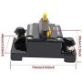 ANJOSHI 30Amp Circuit Breaker 30A-250A Inline Reset Inverter with Manual Reset Waterproof Breaker Switch Fuse Holder for Marine Boat Battery Bike Stereo Audio System Protection