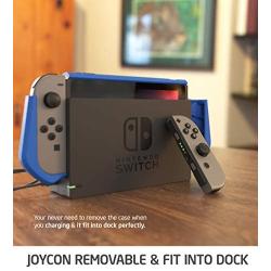 Mumba Dockable Case for Nintendo Switch, [Blade Series] TPU Grip Protective Cover Case Compatible with Nintendo Switch Console and Joy-Con Controller (Navy)