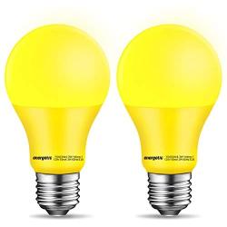 A19 Yellow Light Bulb, 3W Equivalent 40W, E26 Base Non-dimmable LED Bulb for Indoor Use,Party Decoration, Home and Holiday Lighting, UL Listed, 2 Pack