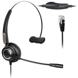 Office Headset Headphones + Adjustable Volume + Mute Control for Cisco IP Telephone 7940 7960 7970 7962 7975 7961 7971 7960 8841 M12 M22 and All Series