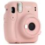 Fujifilm Instax Mini 11 Instant Camera + Fujifilm Instax Mini Twin Pack Instant Film (16437396) + Single Pack Rainbow Film + Case + Travel Stickers (Blush Pink)