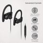 Avantree E171 Sports Earbuds Wired with Microphone, Sweatproof Wrap Around Earphones with Over Ear Hook, in Ear Running Headphones for Workout Exercise Gym Compatible with iPhone, Cell Phones