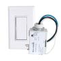 RunLessWire Simple Wireless Switch Kit, Self-Powered Rocker Switch, No Wire Light Control Kit