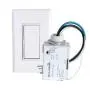 RunLessWire Simple Wireless Switch Kit, Self-Powered Rocker Switch, No Wire Light Control Kit