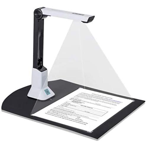 Document Camera Scanner Portable Scanner Max Scan Size A4 HD for Teacher Online Class Meeting with SDK & Twain, Multiple Language OCR, 6 LED, 5Mega-Pixel（Only Work with Windows