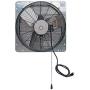 Iliving 20'' Wall Mounted Shutter Exhaust Thermostat Control-3 Speeds Vent Fan for Home Attic, Shed, or Garage Ventilation, 3368 CFM, 5000 SQF Coverage Area, Variable, Silver