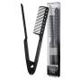 Herstyler Comb For Straightening Hair - Hair Styling Comb For Great Tresses - Flat Iron Comb With A Firm Grip - Straightening Comb For Knotty Hair - Flat Iron Heat Resistant Comb - Get wooed (Black)