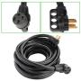 SCITOO 50Foot 50AMP RV Extension Cord Power Supply Cable for Trailer Motorhome Camper with Handle Black