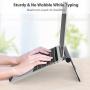 Nulaxy Adjustable Laptop Stand, Laptop Riser, Aluminum Notebook Holder Stand Compatible with MacBook, Air, Pro, Dell XPS, HP, Samsung, Alienware, More Laptops up to 17.3''- Space Grey