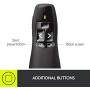 Logitech Wireless Presenter R400, Wireless Presentation Remote Clicker with Laser Pointer