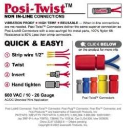 Posi-Twist Wire Connectors 14-24 gauge