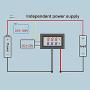 Eiechip LED Digital Voltmeter Ammeter, Mini DC Digital Multimeter 100V 10A, Blue Red LED Amp Dual Digital Display Volt Meter Gauge, Car Current Monitor Tester 0.28''