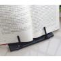 Black Metal Desktop Document Book Holder with 7 Adjustable Positions (Black)