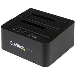 StarTech.com USB 3.1 (10Gbps) Hard Drive Duplicator Dock for 2.5'' & 3.5'' SATA SSD HDD + 4Kn - USB/ USB-C [Thunderbolt 3 Compatible] Cloner (SDOCK2U313R),Black