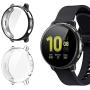 [2 Pack] Screen Protector Case for Samsung Galaxy Active 2 44mm, All-Around TPU Anti-Scratch Flexible Case Soft Protective Bumper Cover for Samsung Galaxy Watch Active 2. Clear and Black(44mm)
