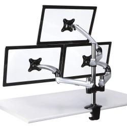 Cotytech Triple Monitor Desk Mount Spring Arm Clamp Base - Silver (DM-GST13-C50)