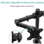 Dual LCD Monitor Aludest Fully Adjustable Desk Mount Stand Fits 2 Screens up to 27 inch, 17 lbs. Weight Capacity per Arm