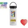 【God Bless You】 Sweetures Water Bottle Jesus Christian Stickers Laptop Stickers Pack 50 Pcs Faith Wisdom Words Decals for Water Bottle Laptops Ipad Cars Luggages