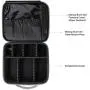 Chomeiu Marble Makeup Bag, Travel Makeup Case with Adjustable Dividers for Cosmetics Tools (Mar-white)