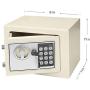 Flexzion Digital Safe Box 9'' Electronic Keypad Lock Security Gun Cash Jewelry Passport Valuable Wall Cabinet for Home Office Hotel with 2 Keys Fit Anywhere (White)