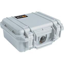 Pelican 1200 Case With Foam (Silver)