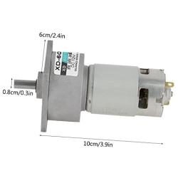 DC12V/24V 35W Mini DC Gear Motor Metal Speed Adjustable Large Torque Motor CW/CCW(12v 600rpm)