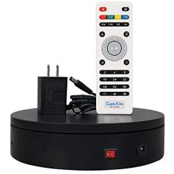 ComXim 360 Degree Black Electric Turntable,Direction, Angle and Rotation Mode,7.87in Diameter,44lb Capacity,Product Photography, Product,Cake and Jewelry Display，