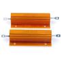 LM YN 100 Watt 10 Ohm 5% Wirewound Resistor Electronic Aluminium Shell Resistors Gold Suitable for Inverter, LED Lights,Frequency Divider, Servo Industry 2-Pcs