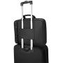 Targus Balance EcoSmart Briefcase Made from Recycled Weather Resistant & PVC-Free Material for Professional Commuter, Checkpoint-Friendly, Suspension Protection fits 15.6-Inch Laptop, Black (TBT918US)