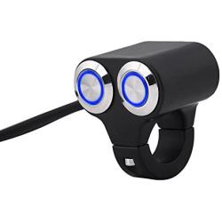 7/8inch 22mm Handlebar Switch Motorcycle, Universal Motorbike Handlebar On/Off Grip Switches Brake Fog Headlight Handle Self-return/Manual-return Switch(C: Self-return Type)