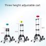 EULANGDE Aluminum Folding Hand Truck Dolly Portable Multi-Purpose Trolley,Climb Stairs Hand Truck,Lightweight Cart for Luggages,Travel Transporting,Office Use,Indoor Outdoor Use,Home Life Use