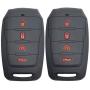 2Pcs Coolbestda 4Button Key Fob Case Cover Remote Keyless Glove Pouch Protector for 2021 2020 2019 Ram 1500 68401332AA/AB 68291689AD
