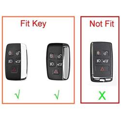 Soft TPU Smart Key Fob Case Holder Jacket Protector for Range Rover Evoque Velar Sport Discovery Freelander2 LR4 Land Rover Sport and Jaguar XF XJ XE F-PACE F-Type (Pink)