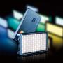 Falcon Eyes F7 12W RGB Led Light,with Honeycomb Grid and Softbox,CRI 97,2500K-9000K Adjustable with Magnet Adsorption Function, OLED Display,Multiple Scenario Mode