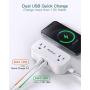 Small Flat Power Strip - Addtam 2 Outlet Portable Plug Strip with 2 USB Ports(1 USB-A Quick Charge, 1 USB-C PD 18W), 5 ft Extension Cord for Travel, Cruise, Desk, and Home Office