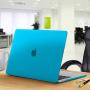 Kuzy MacBook Pro 13 inch Case 2020 2019 2018 2017 2016 Release A2338 M1 A2289 A2251 A2159 A1989 A1706 A1708, Non-Slip, Fully Vented Plastic Hard Shell MacBook Pro Case with Touch Bar, Aqua