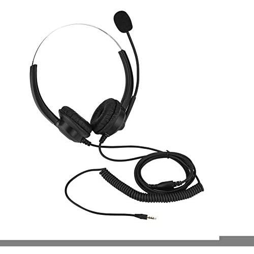 Corded Headset for Call Center, Corded Telephone Headset Desk Phone Headphones with Noise canceling Microphone for Telephone Counseling Service, Office Landline Phones, Desktop Box(3.5 mm (Optional)