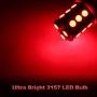 Yorkim Super Bright 3157 LED Light Bulbs Red, 3056 3156 3156A 3057 4057 3157 4157 T25 LED Bulbs for Brake Lights, Backup Reverse Lights, Reverse Tail Lights - Pack of 10