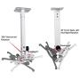 Drsn Upgraded Strong Universal Extending Drop Ceiling Projector Mount 16-25” Height Adjustable Projection Mount Projector Wall Mount Mounting Bracket White for Almost All Projectors