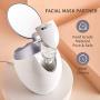 Facial Steamer Nano Ionic Warm Steam, Home SPA Quality Steamer 10x Moisturizing - Applicable Temp - Double Mirror for Easy Makeup & Skincare - Humidifier - Pores Clean - Blackheads Removal