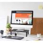 Urban Deco Computer Monitor Stand Riser 3 Height Adjustable Monitor Riser, Metal Rust-proof Desk Monitor Stand for Laptop/Printer/PC, 50Lbs Loading Capacity Pc Desktop Monitor Stand (BlACK-1pack)