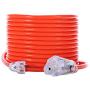 KMC 16AWG Power Outdoor Extension Cord with Light, Bright Orange Extension Cord - 50 Feet