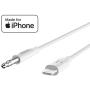 Belkin AV10172bt03-WHT 3.5mm Audio Cable with Lightning Connector, White