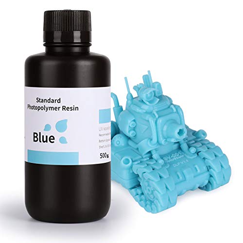 ELEGOO 3D Rapid Resin LCD UV-Curing Resin 405nm Standard Photopolymer Resin for LCD 3D Printing Blue 500g